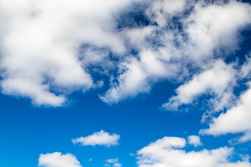 Naklejka na ściany i meble blue sky with airy white clouds 1
