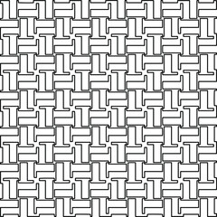 Stylish texture with figures from lines.
Abstract geometric black and white pattern for web page, textures, card, poster, fabric, textile. Monochrome graphic repeating design.