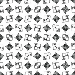 Stylish texture with figures from lines.
Abstract geometric black and white pattern for web page, textures, card, poster, fabric, textile. Monochrome graphic repeating design. 