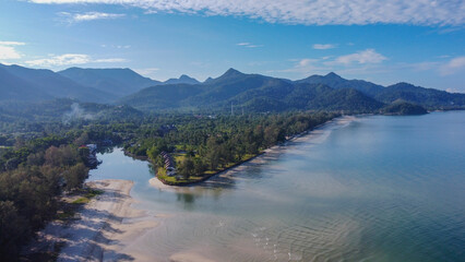 Aerial view image of beautiful Ocean View Beach