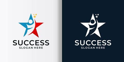 Star Success Logo Premium Vector