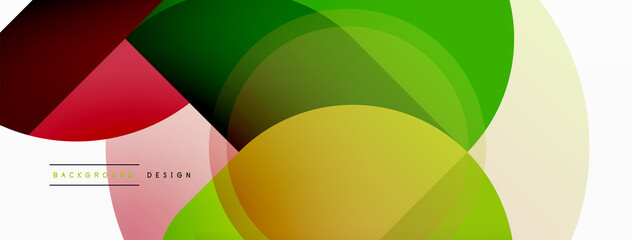 Obraz premium Creative geometric wallpaper. Minimal circle triangle and square line abstract background. Vector illustration for wallpaper banner background or landing page