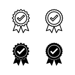 Approved icon vector. Certified Medal Icon