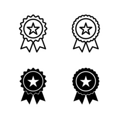 Badge icon vector. Awards icon vector. Achieve sign and symbols