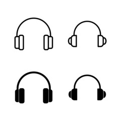 Headphone icons vector. Headvector sign and symbol