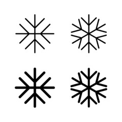 Snow icons vector. snowflake sign and symbol