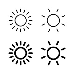 Sun icons vector. Brightness sign and symbol