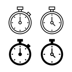 Stopwatch icons vector. Timer sign and symbol. Countdown icon. Period of time