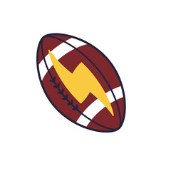 Isolated American football ball icon