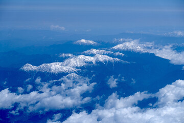 空から見た南アルプス山脈