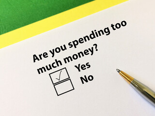 Obraz premium Questionnaire