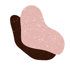 Abstract Organic Shape With Grainy Texture