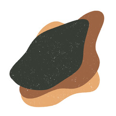 Abstract Organic Shape With Grainy Texture