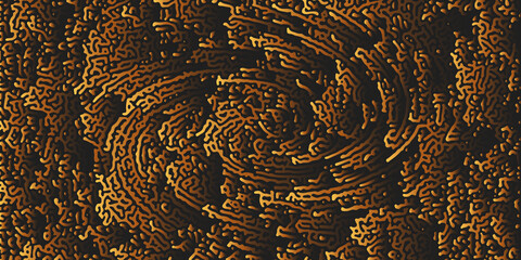 Abstract Digitally Generated 3D Rusty Surface Design, Whirling Pattern, Twisted Around Texture - Background in Editable Vector Format