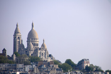 Beautiful view of the Sacre Coeur Basilica in Paris