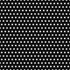 Monochrome seamless polka dots pattern