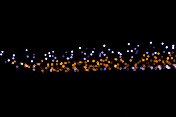 Black background with golden light effects. background with  Blur bokeh effects. Abstract...