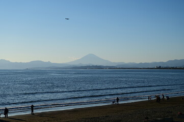 富士山と飛行機