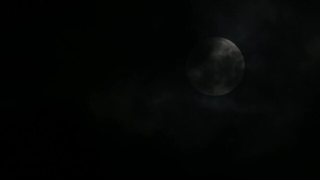Moon Moving as the clouds cover