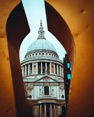Zelfklevend Fotobehang St Paul cathedral in london England old construction and religion © Dynamo Photography/Wirestock Creators