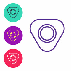 Set line Sewing chalk icon isolated on white background. Set icons colorful. Vector