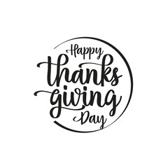 Vector illustration of happy thanksgiving day symbol