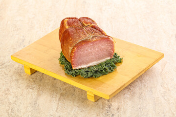 Delicous pork cured meat isolated