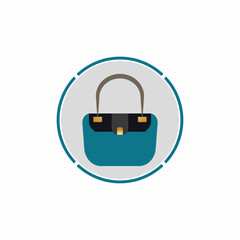 Woman bag icon vector background