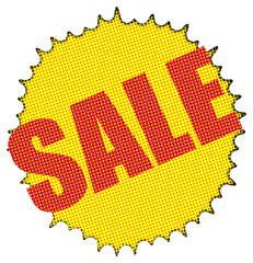 セールのふきだし　丸　弾ける　ドット