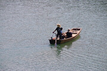 Fototapeta premium 霧幻峡の渡し（福島県・金山町）