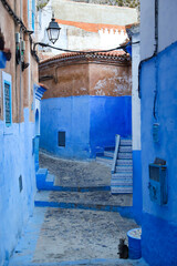 Fototapeta na wymiar Street in Chefchaouen, Morocco
