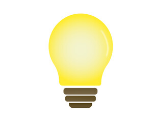 Light bulb icon. Flat illustration of light bulb vector icon .