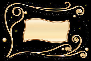beautiful abstract golden background on a black background