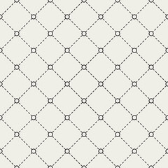 Geometric seamless pattern. Repeated abstract line background. Modern gray texture. Repeating contemporary lattice. Geometry design for prints. Black and white stylish patern. Vector illustration
