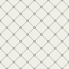 Geometric seamless pattern. Repeated abstract line background. Modern gray texture. Repeating contemporary lattice. Geometry design for prints. Black and white stylish patern. Vector illustration