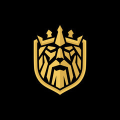 the king viking logo design