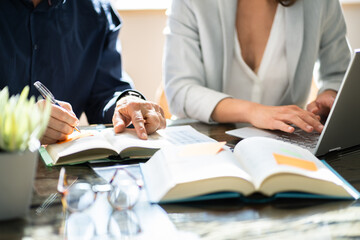 Teamwork Business Meeting. Learning Programming