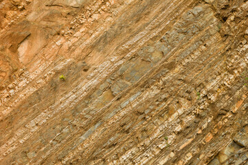 Cross section texture of large composite rock