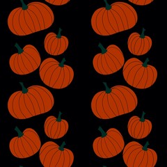 Halloween seamless pumpkin pattern for fabrics and textiles and packaging and gifts and cards and linens and kids