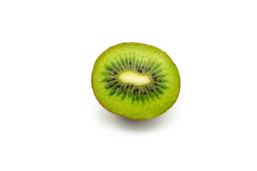 Fototapeta na wymiar Sliced ​​half a kiwi isolated with white background