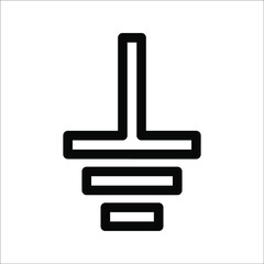 Electrical Earth Icon, Earth Symbol sign design, on white background, eps 10.