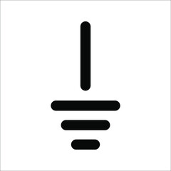 Electrical Earth Icon, Earth Symbol sign design, on white background, eps 10.