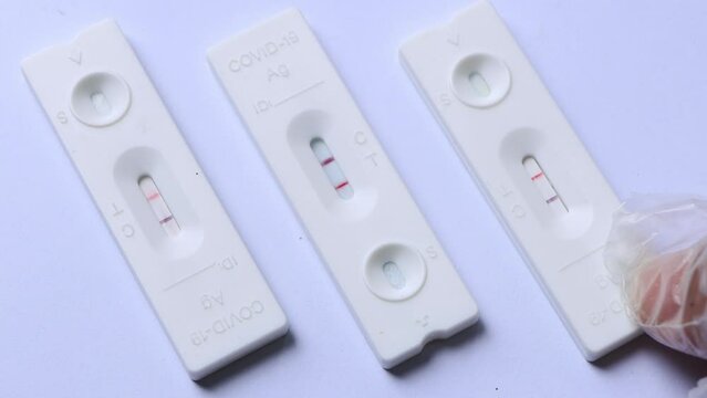 Negative and Positive Checking Covid-19 Antigen Test Kit