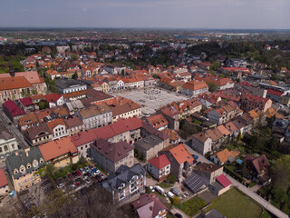 Centrum Bochni wiosną, Małopolska, Polska/Bochnia downtown in spring, Lesser Poland, Poland - obrazy, fototapety, plakaty