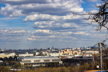 Floating clouds over Moscow. High quality photo