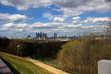 Obraz premium Floating clouds over Moscow. High quality photo