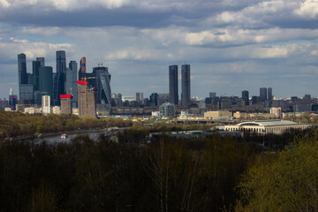 Fototapeta na wymiar View of the Moscow city business center