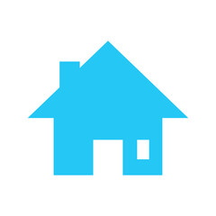 Isolated home icon. UI and UX element. It use analogous color scheme, created as simple as possible to achieve minimal size but the quality of the vector graphic is still maintained.