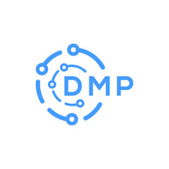 DMP technology letter logo design on white  background. DMP creative initials technology letter logo concept. DMP technology letter design.
