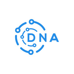 DNA technology letter logo design on white  background. DNA creative initials technology letter logo concept. DNA technology letter design.
